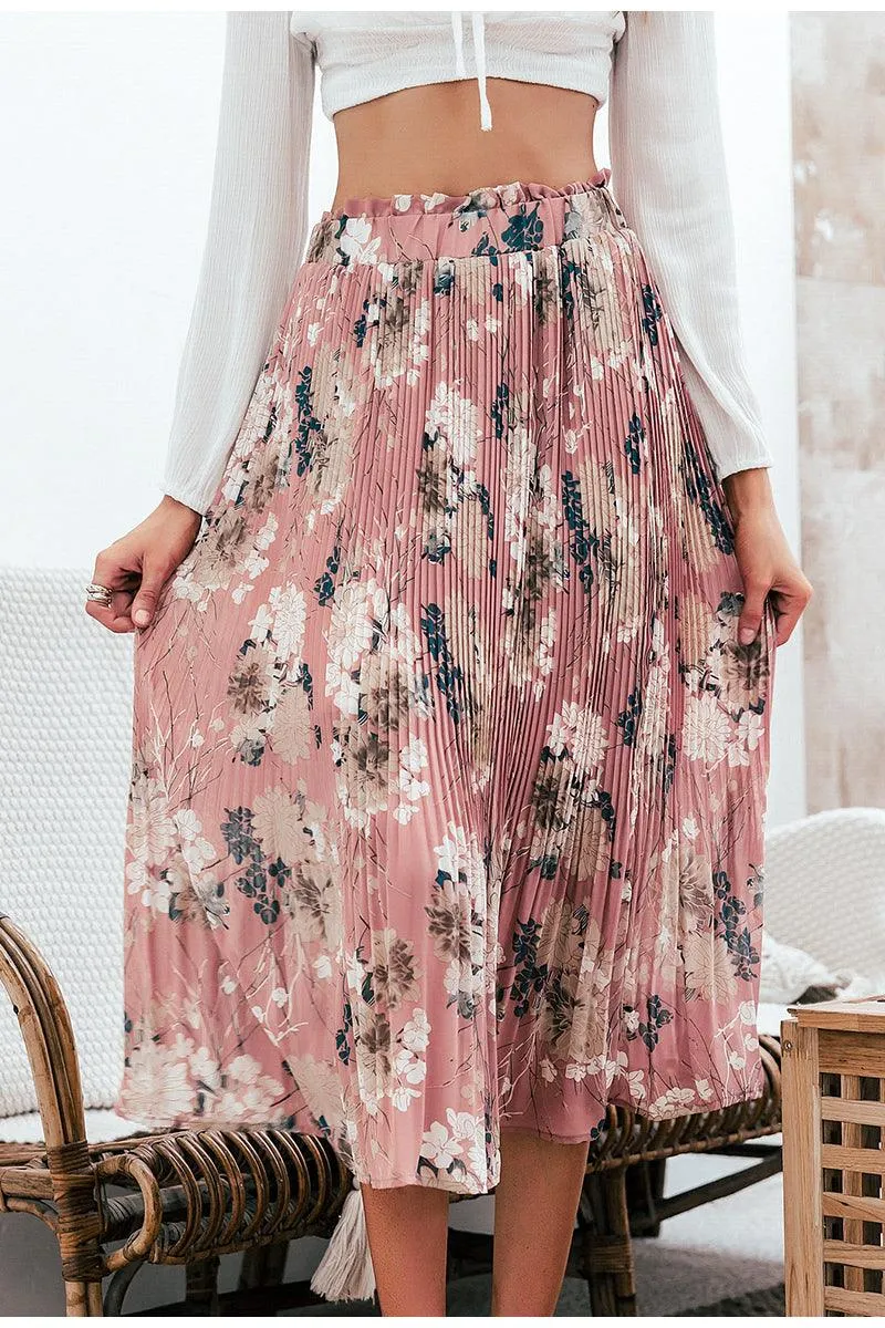 High-Waisted Floral Maxi Skirt