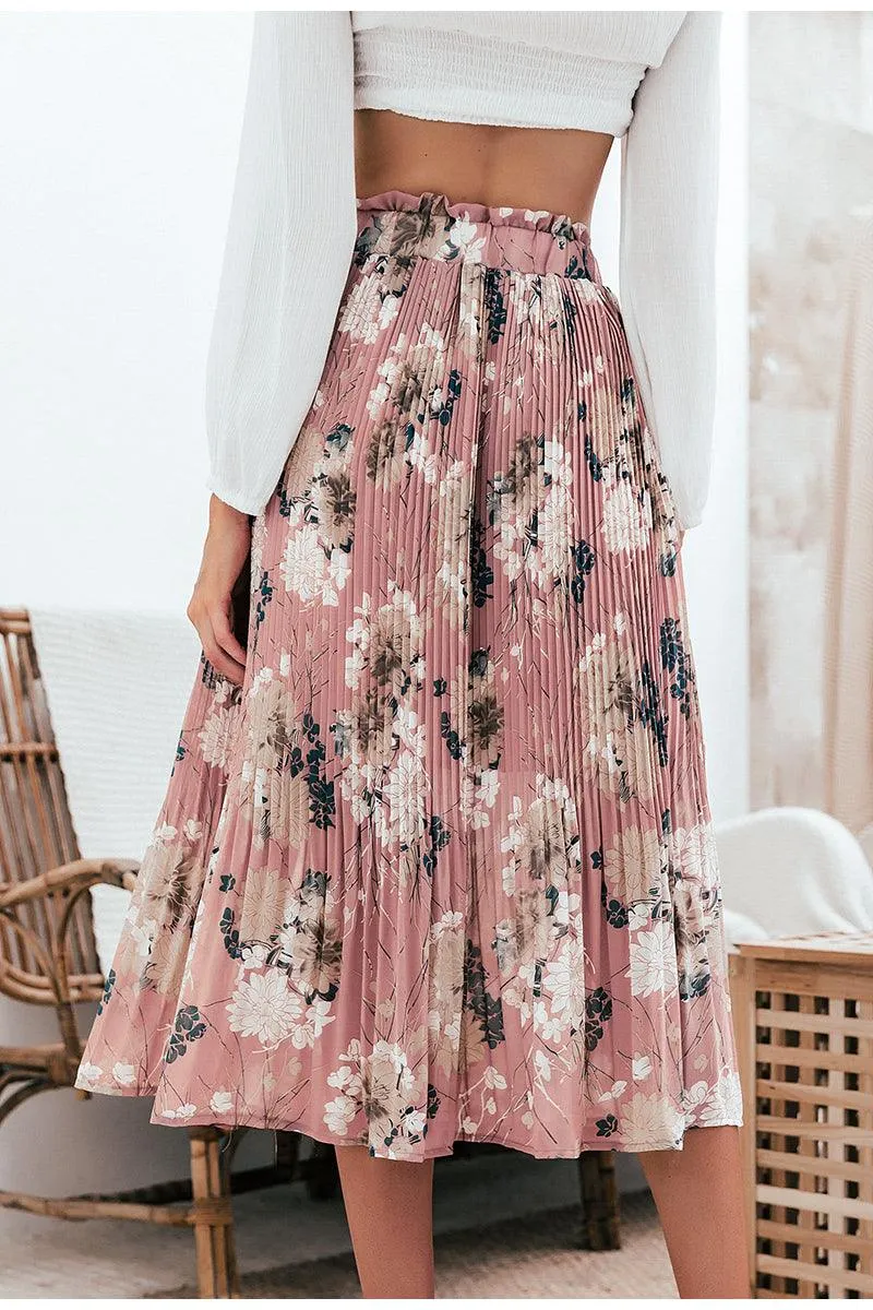 High-Waisted Floral Maxi Skirt