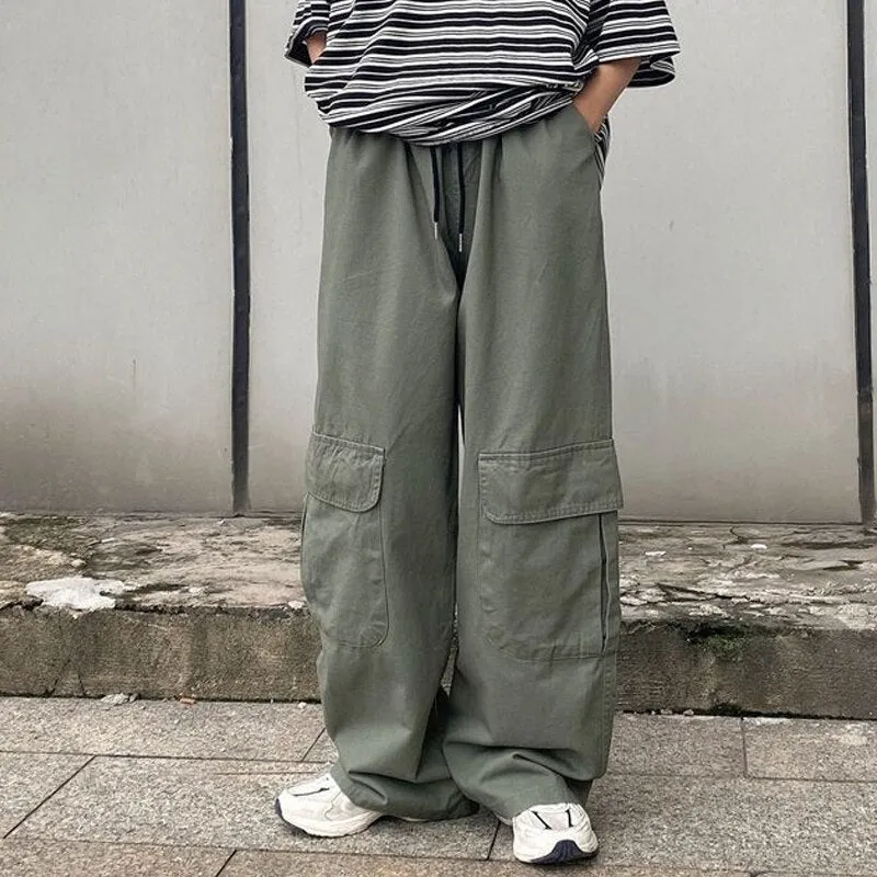 Hip Hop Baggy Jeans Women Oversized Casual Cargo Pants Straight Trousers Goth Harem Techwear Jeans For Women Punk Pants Man Y2K