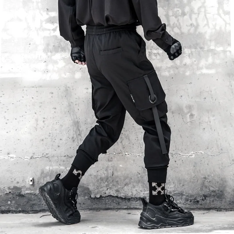 Hip Hop Harem Pants 2022 Autumn Tactical Multi-pocket Joggers Trousers for Men Elastic Waist Fashion Pant Streetwear Men