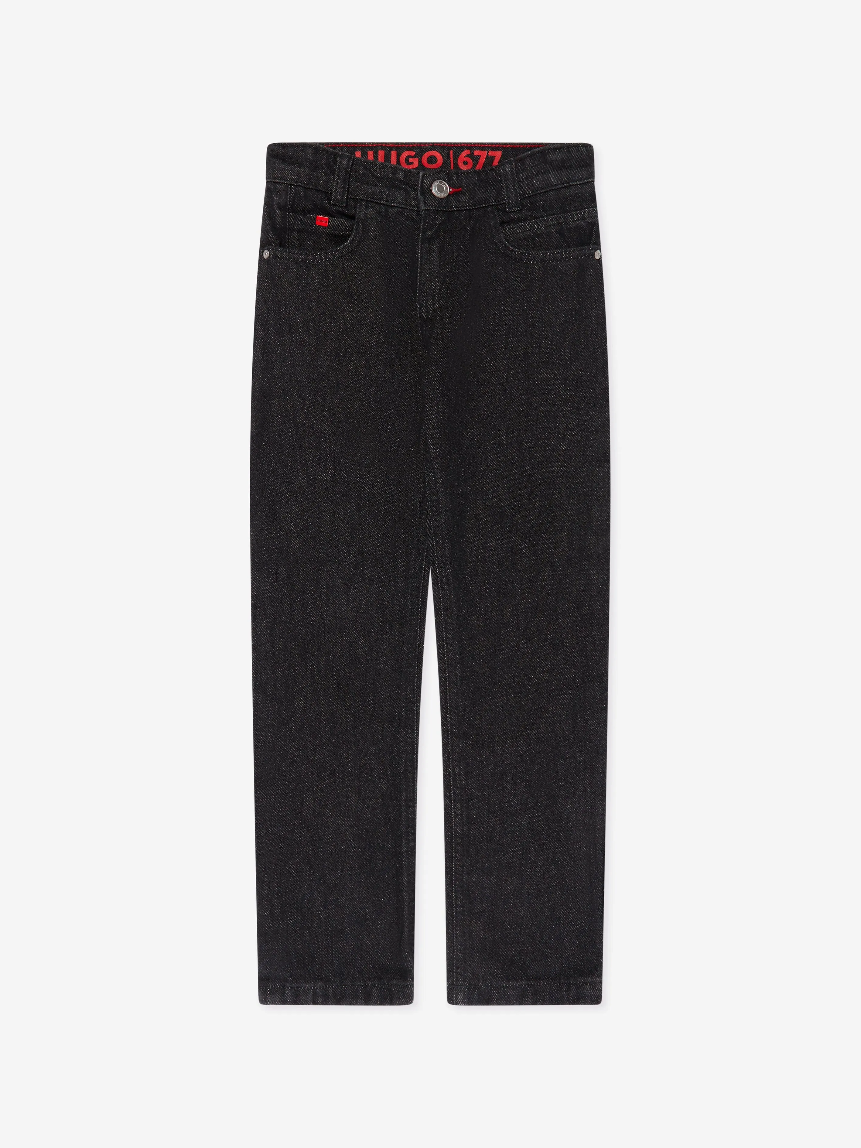 Hugo Boys Regular Fit Jeans in Black