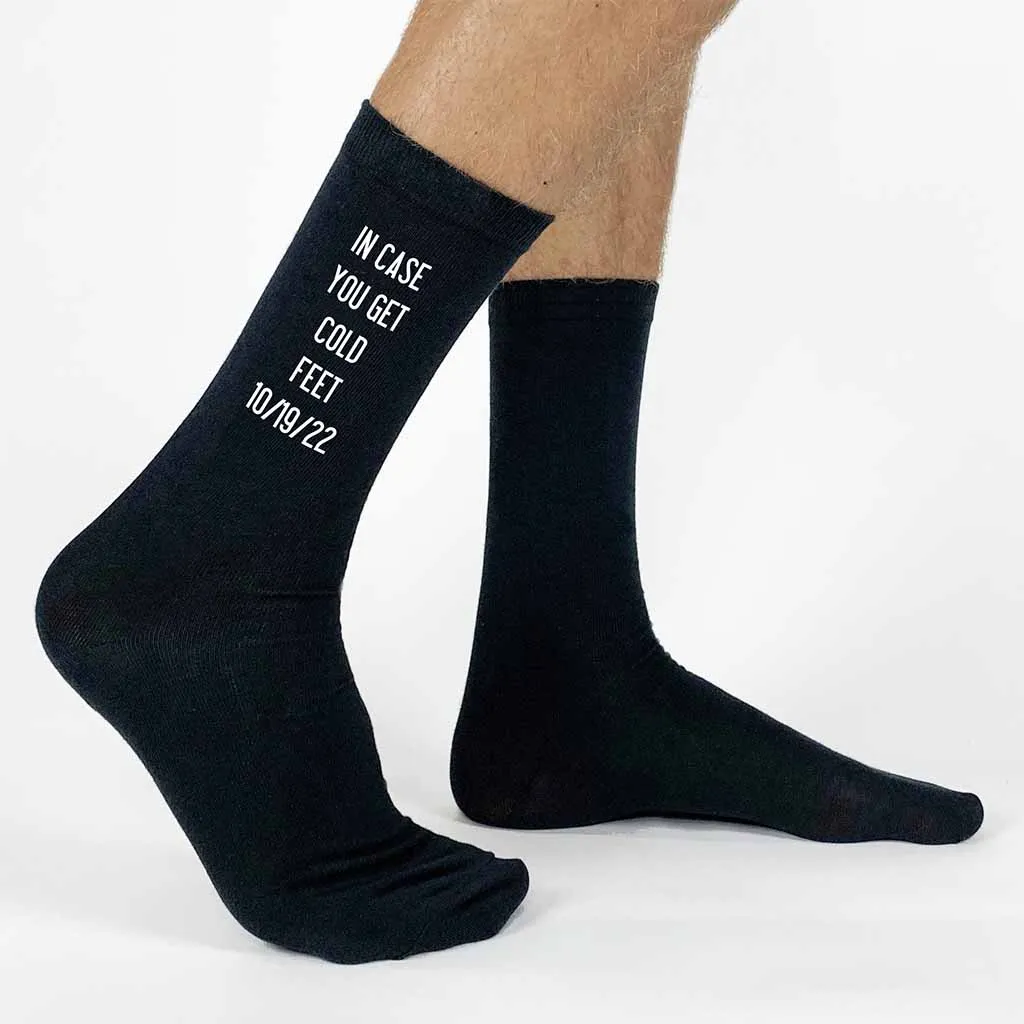 In Case You Get Cold Feet -Grooms Personalized Wedding Socks