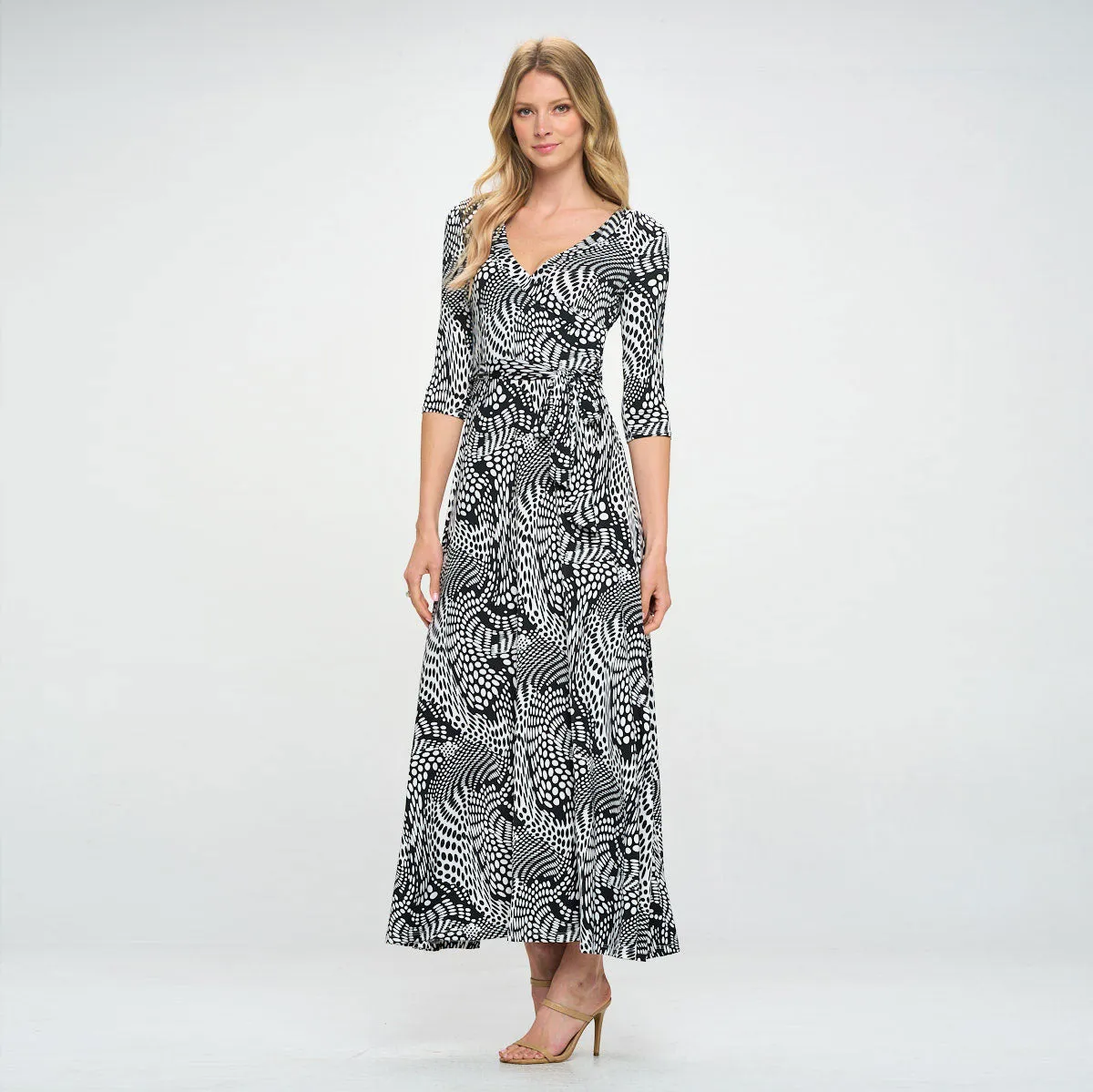 Inked Whirlwind Venechia Wrap Dress