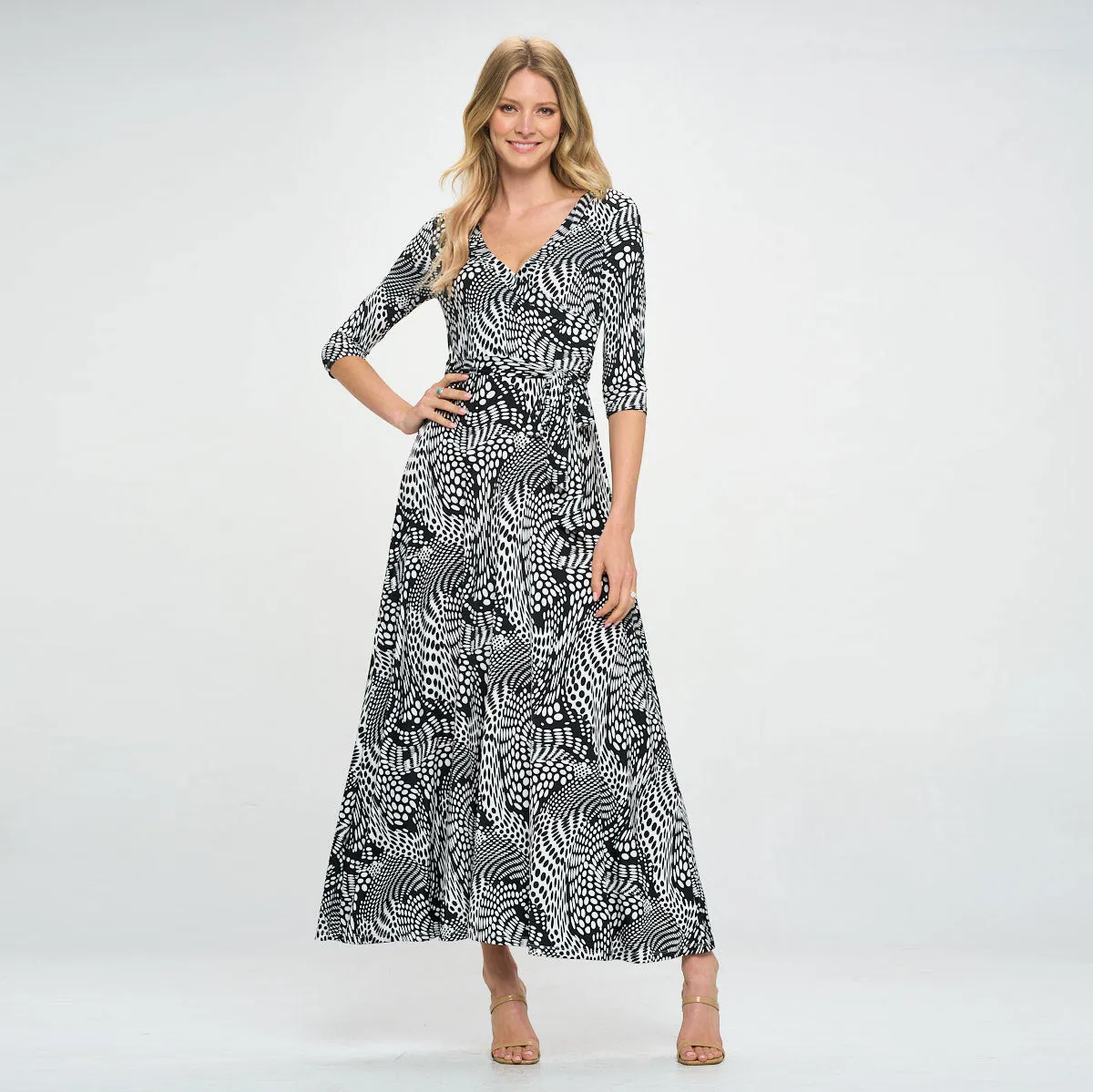 Inked Whirlwind Venechia Wrap Dress