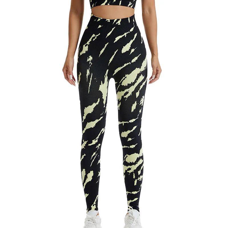 INSTOCK - printed seamless high waist hip camouflage yoga pants &