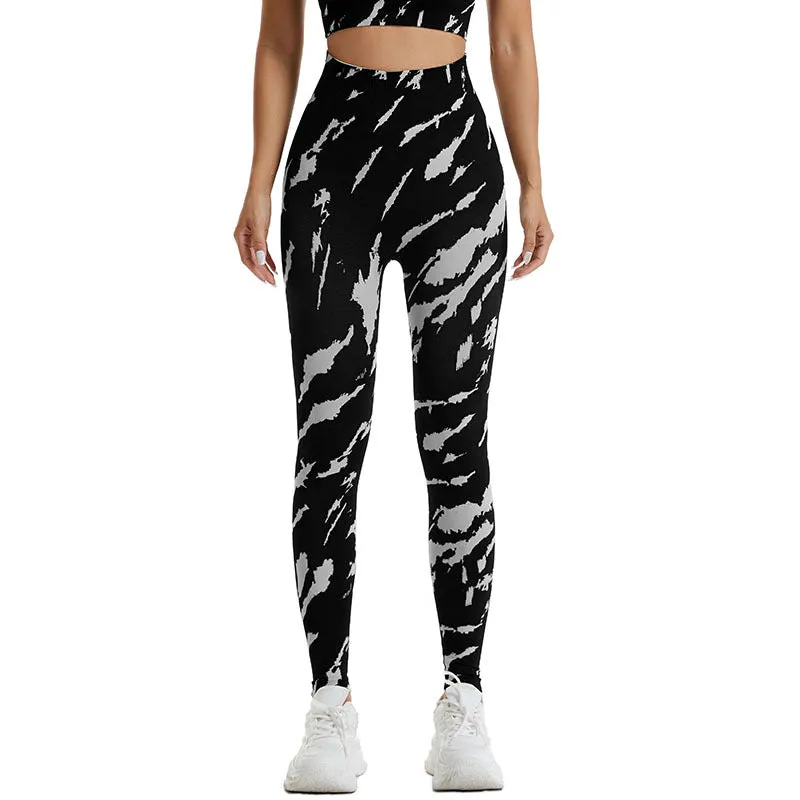 INSTOCK - printed seamless high waist hip camouflage yoga pants &