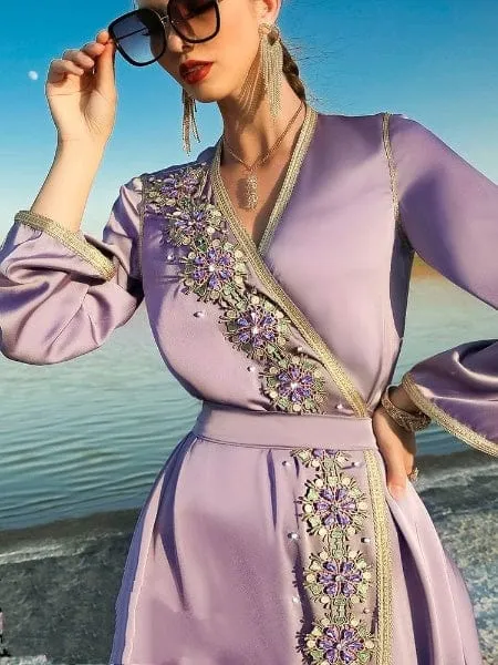 Ishtar Purple Wrap Dress | Mandala