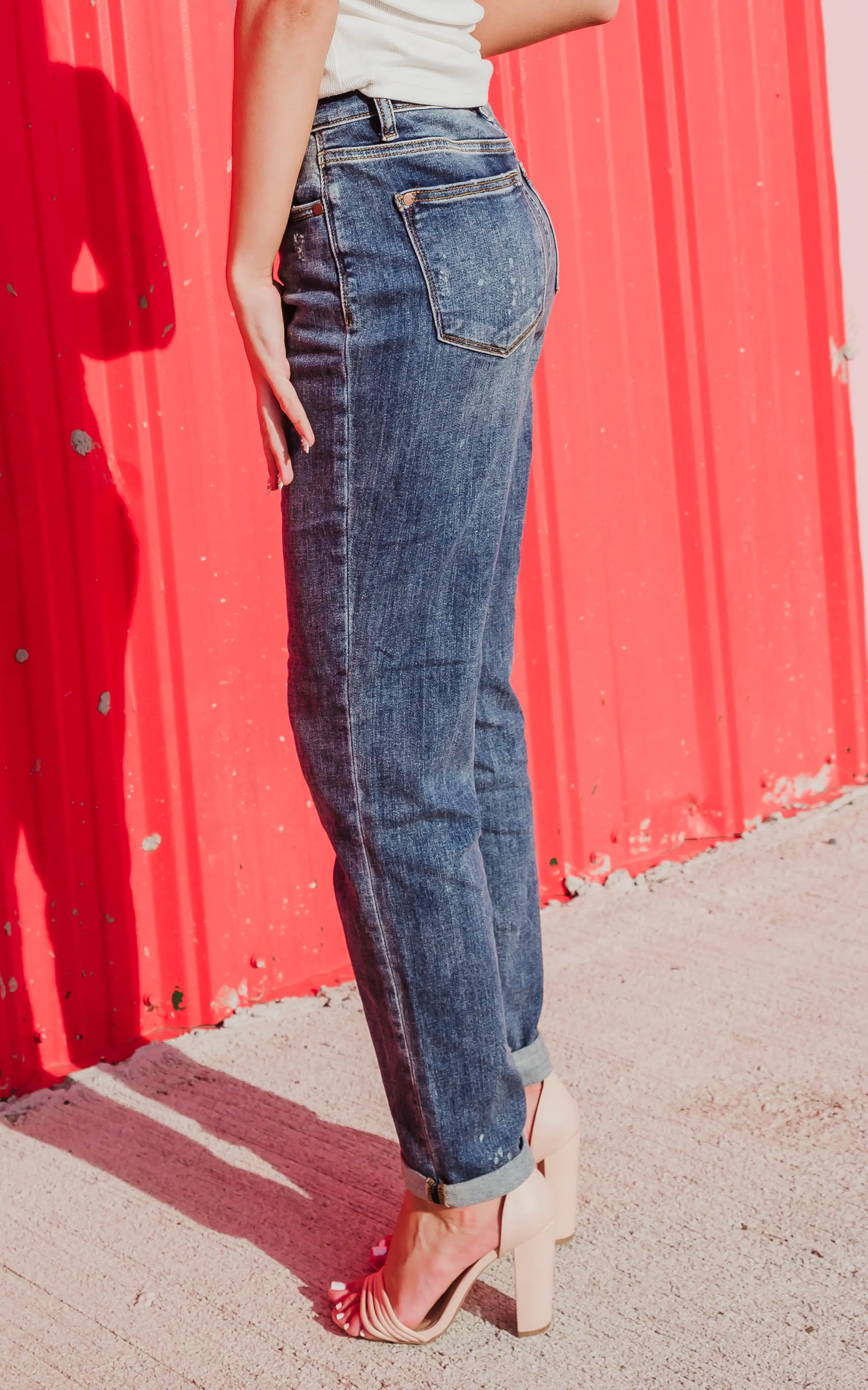 Judy Blue Bleach Splash Boyfriend Jeans - Final Sale