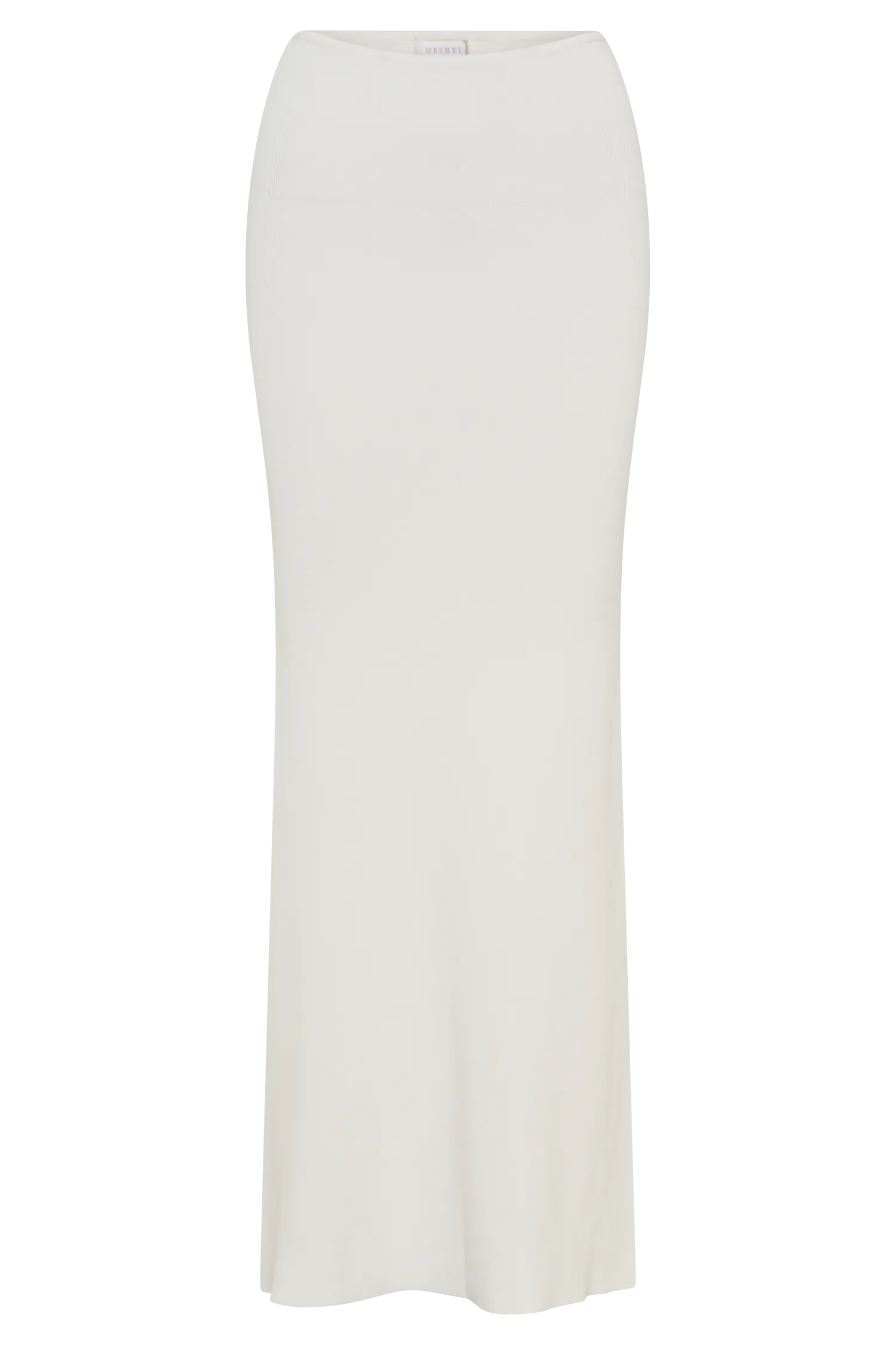 Keaton Fishtail Knit Maxi Skirt - White