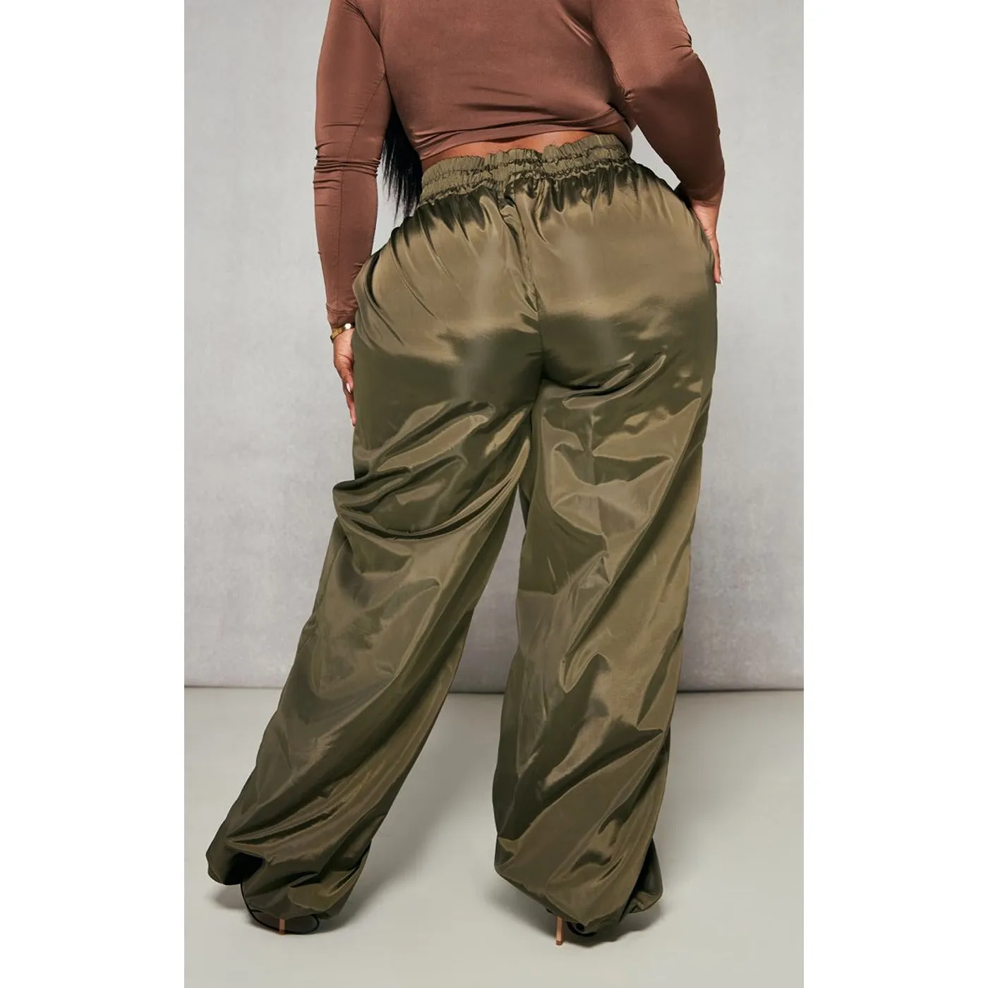 Khaki Toggle Detail Trousers