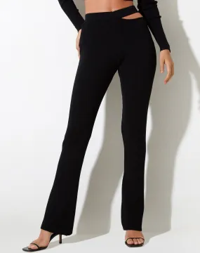 Kharisma Trouser in Rib Black