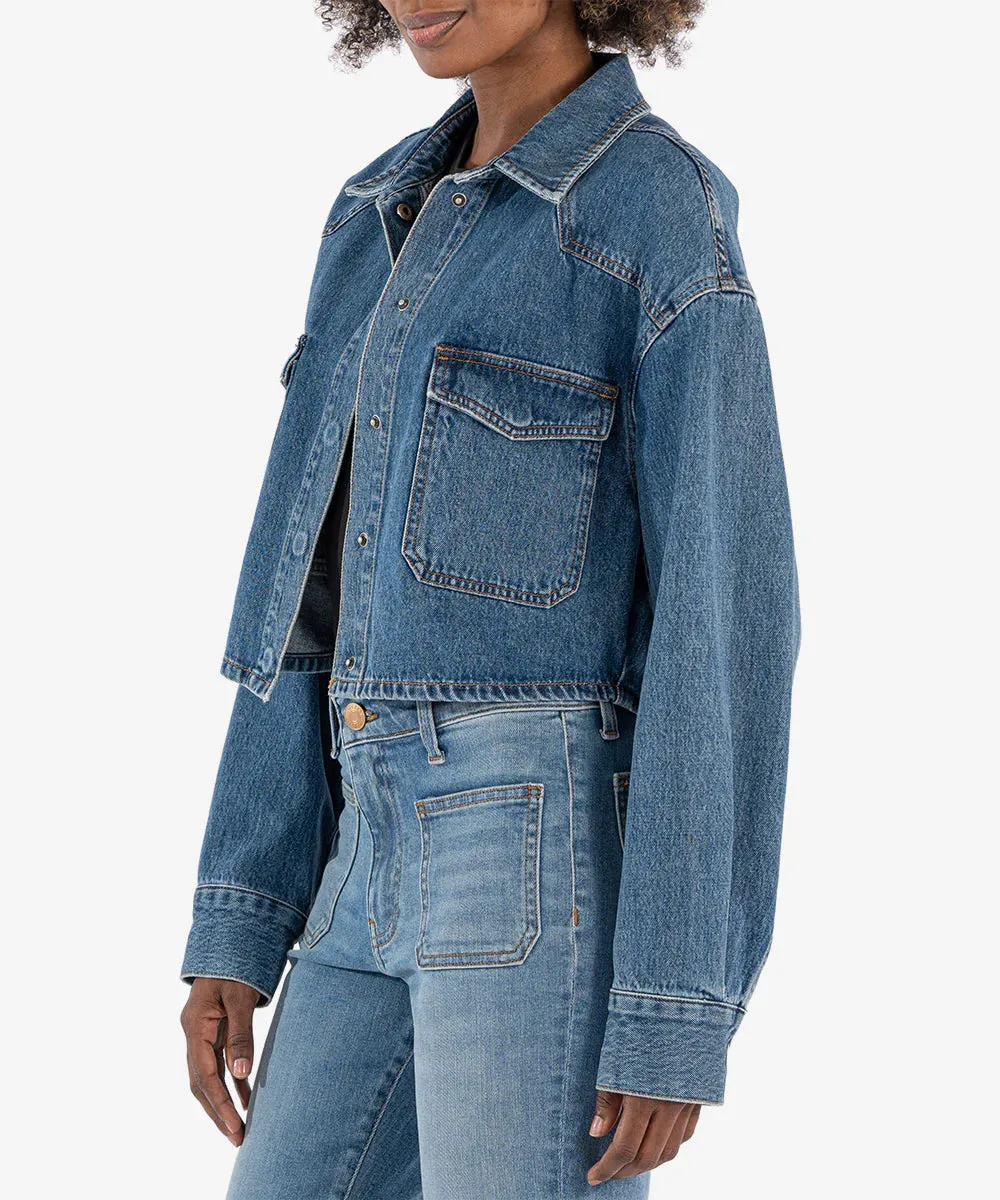 Kut Denim Billie Crop Jean Jacket