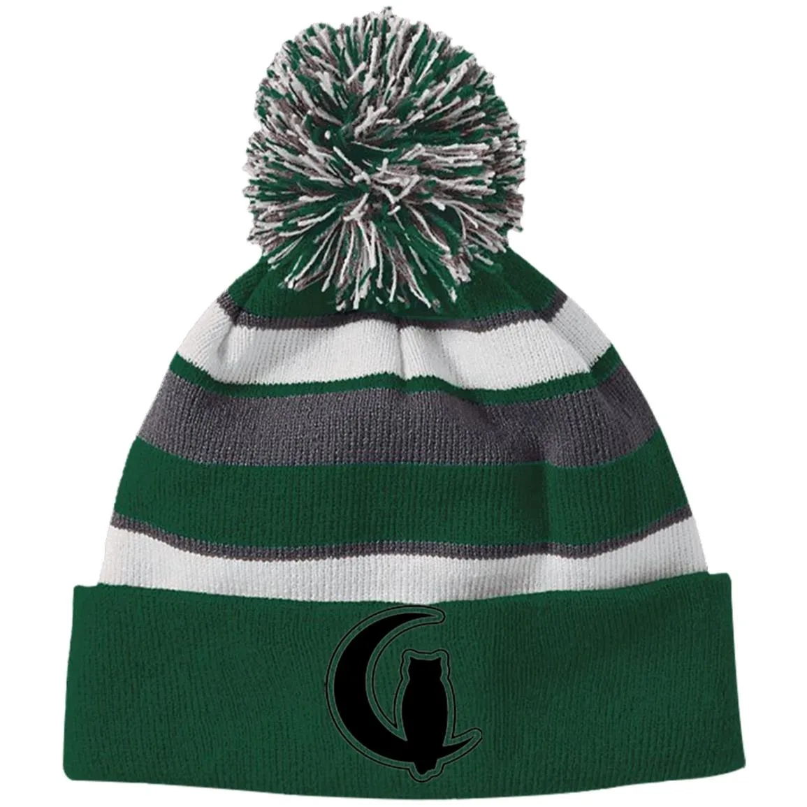 LaChouett BL Striped Beanie with Pom