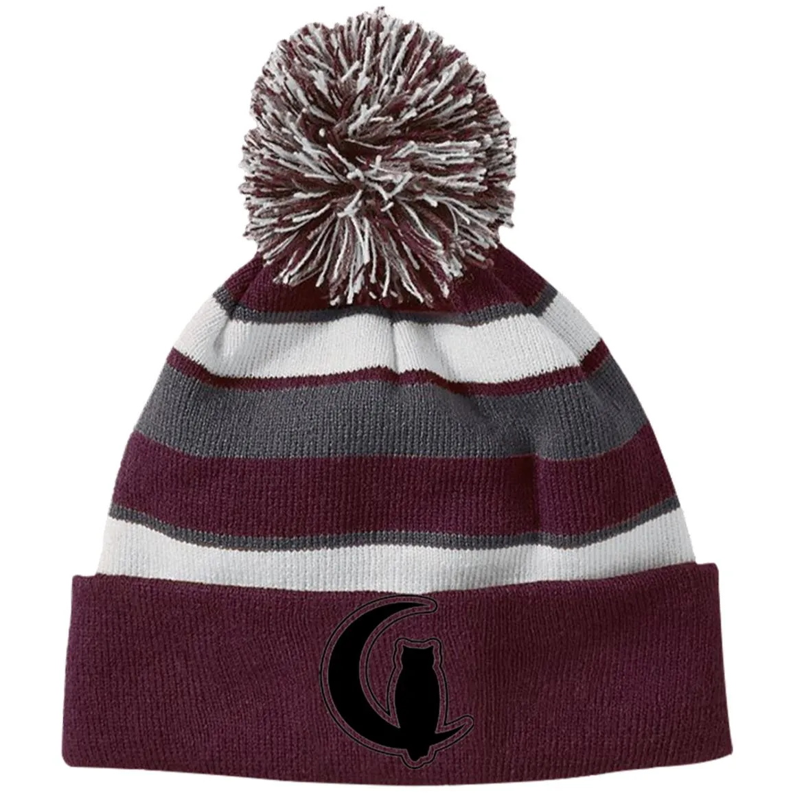 LaChouett BL Striped Beanie with Pom