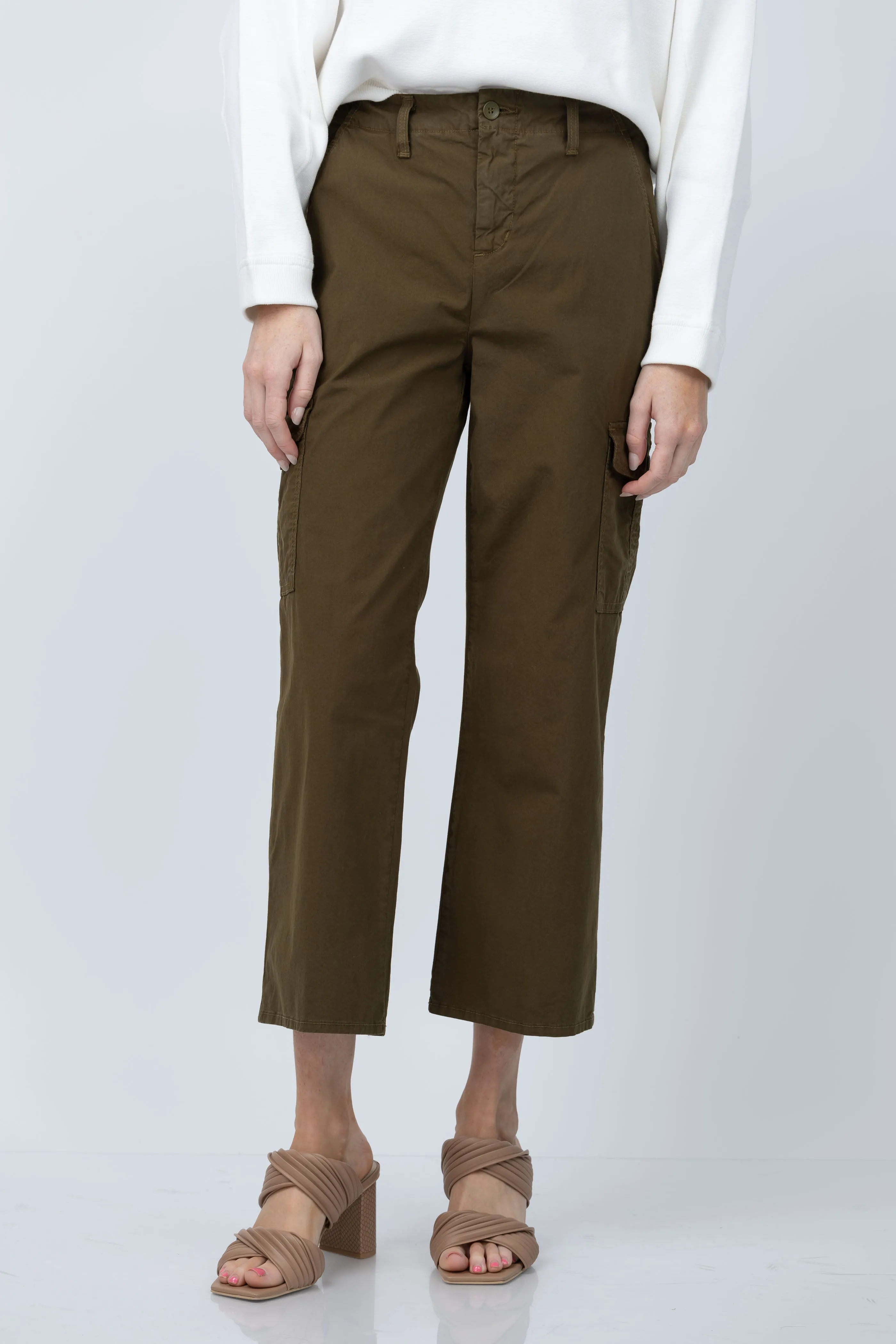 L'AGENCE Zoella High Rise Trek Trousers in British Khaki