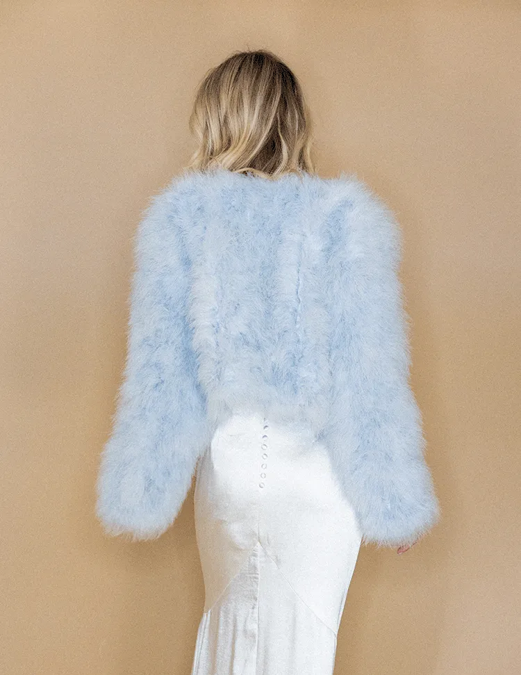 Lola - Crop Jacket in Baby Blue