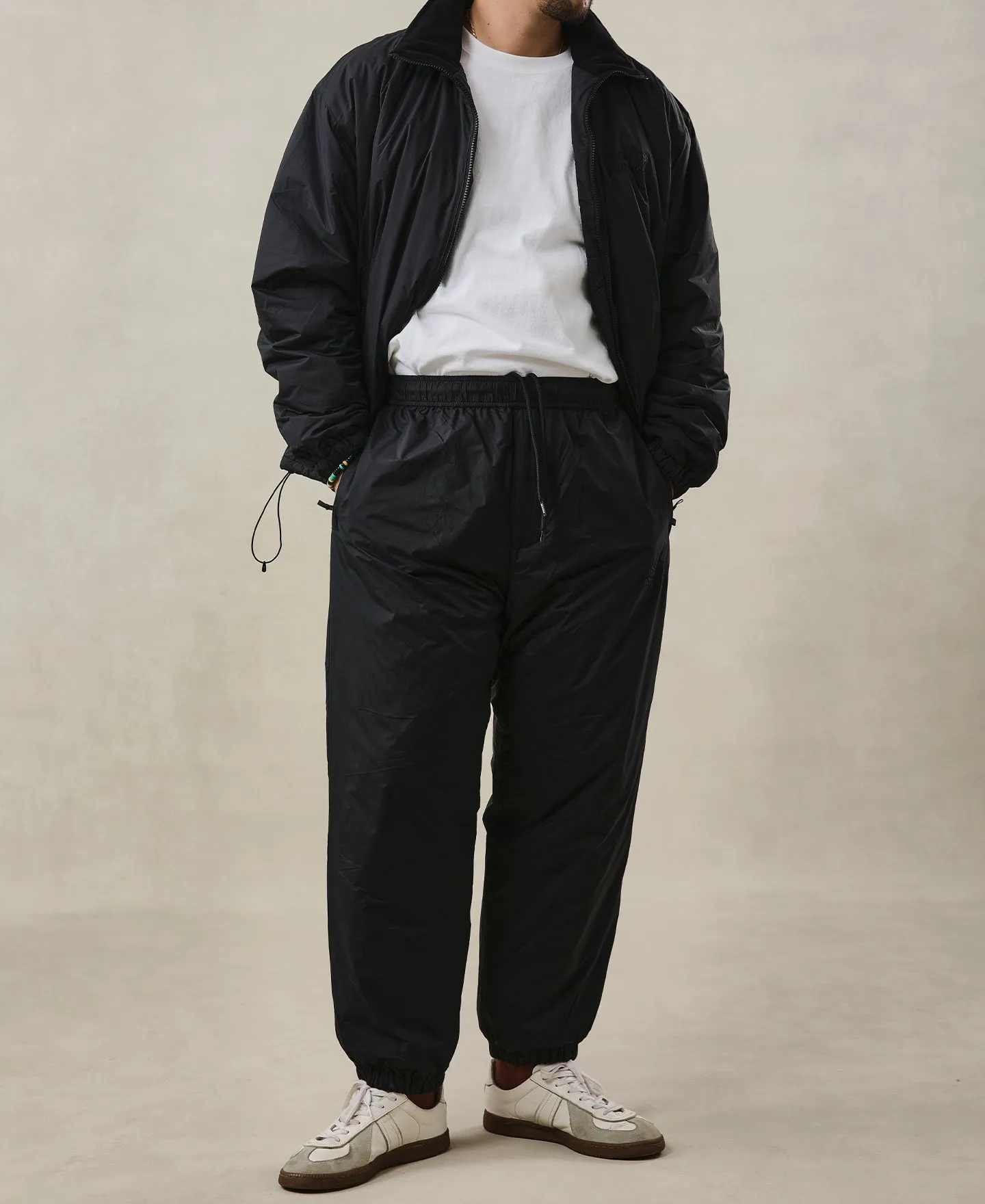 Lot 1010 1980s Padded Nylon Trousers - Black