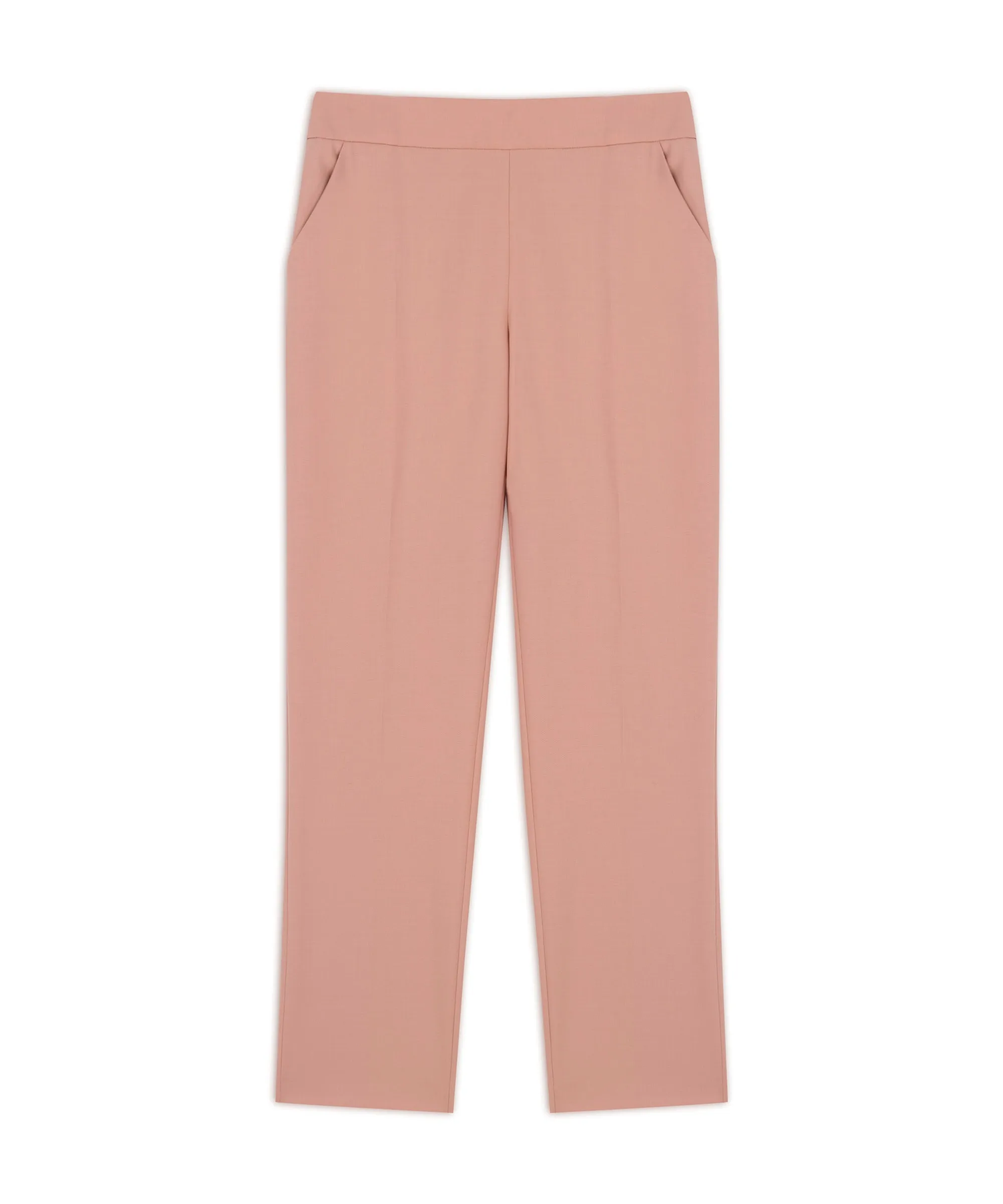 Machka Wool Blend Cigarette Fit Trousers Pink