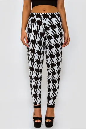 Maise Black Check Monochrome Trousers