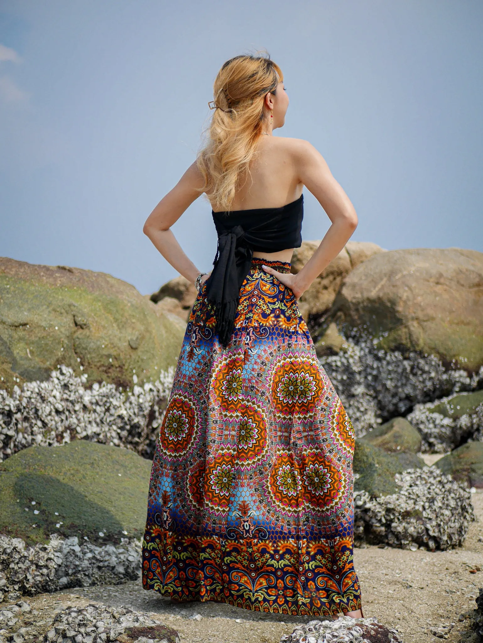 Mandala Wide Leg Palazzo Pants