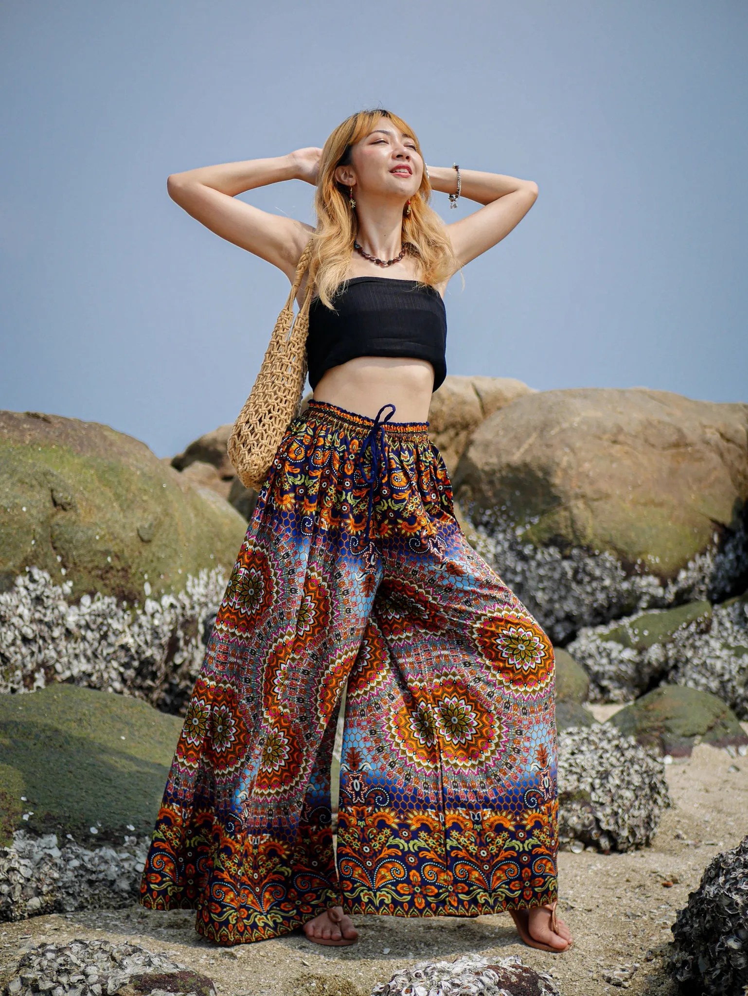 Mandala Wide Leg Palazzo Pants