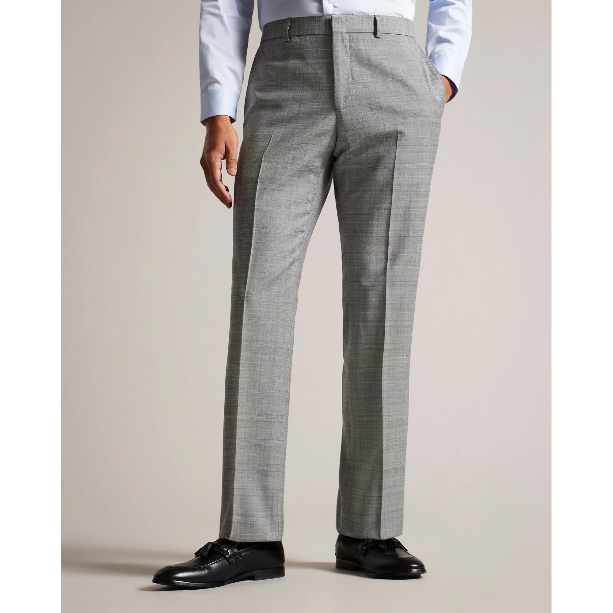 Men Mps-Elgolts-Grey Pow Check Trouser - Grey