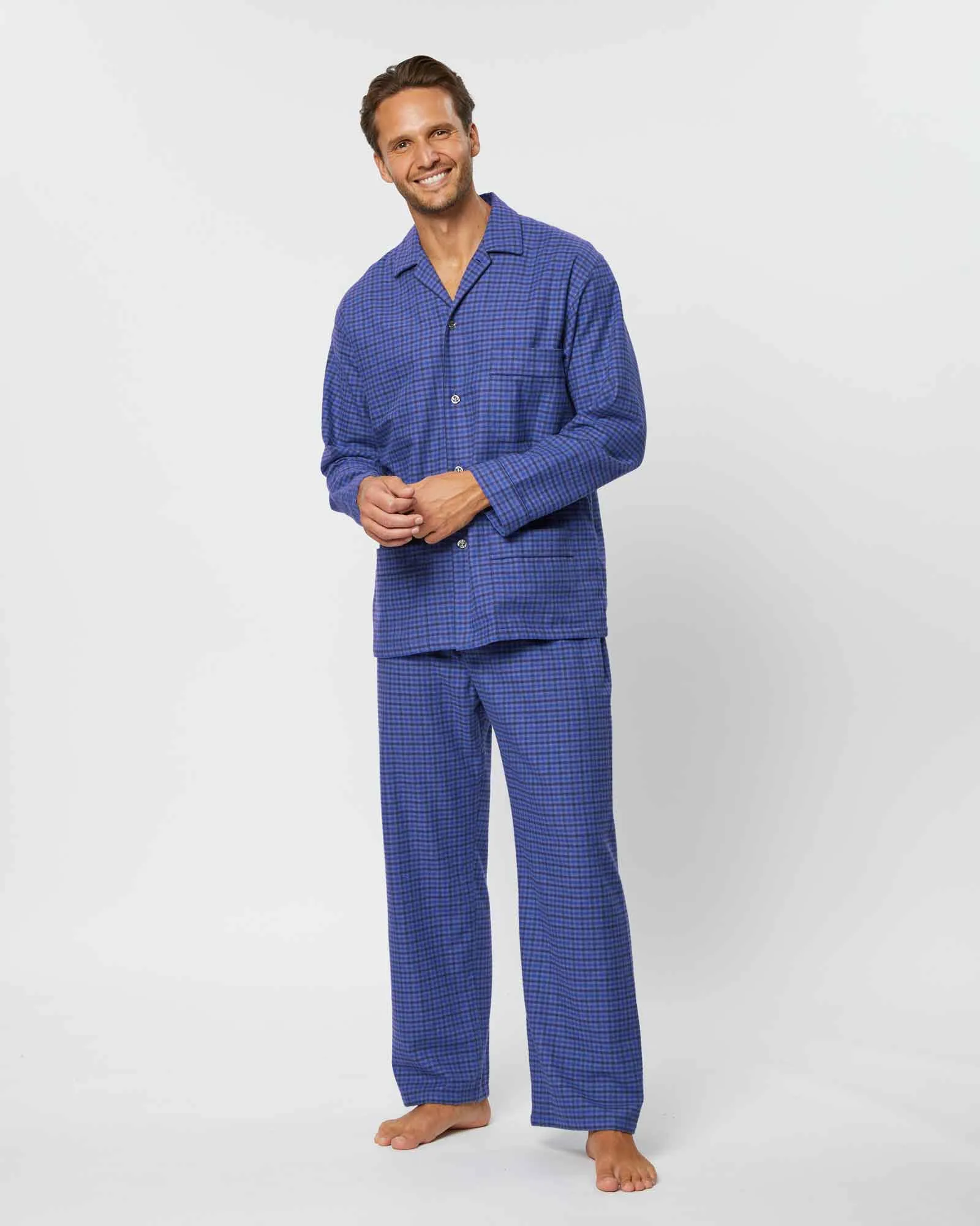 Men's Brushed Cotton Pyjamas - Winsford Check