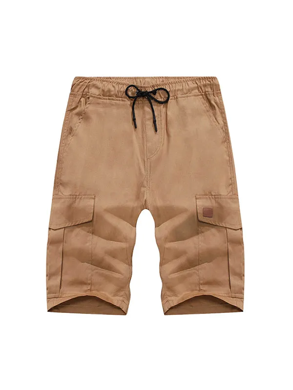 Men's Japanese Workwear Multi-Pocket Trousers Cargo Shorts