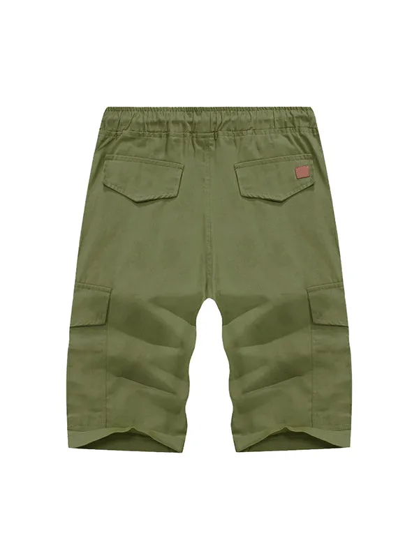 Men's Japanese Workwear Multi-Pocket Trousers Cargo Shorts