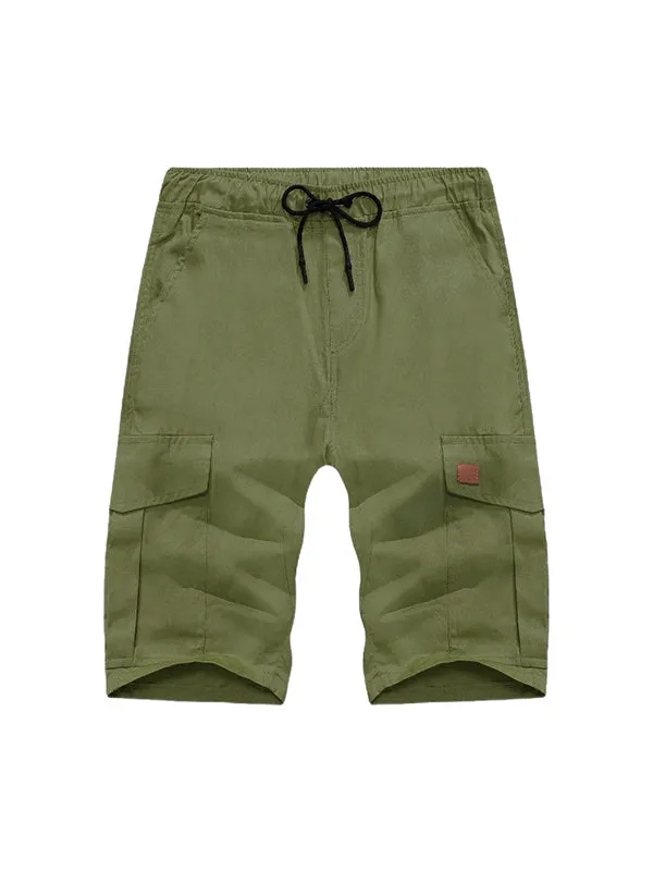 Men's Japanese Workwear Multi-Pocket Trousers Cargo Shorts