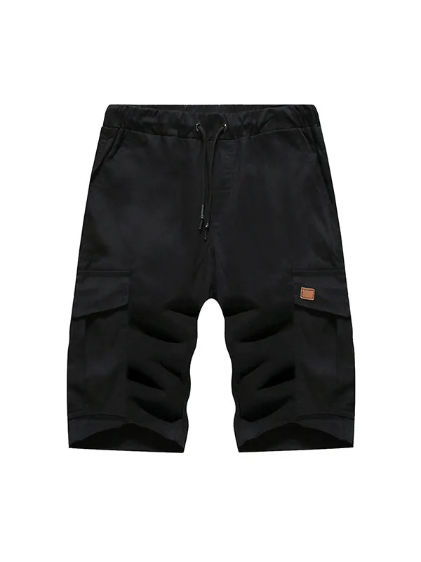 Men's Japanese Workwear Multi-Pocket Trousers Cargo Shorts