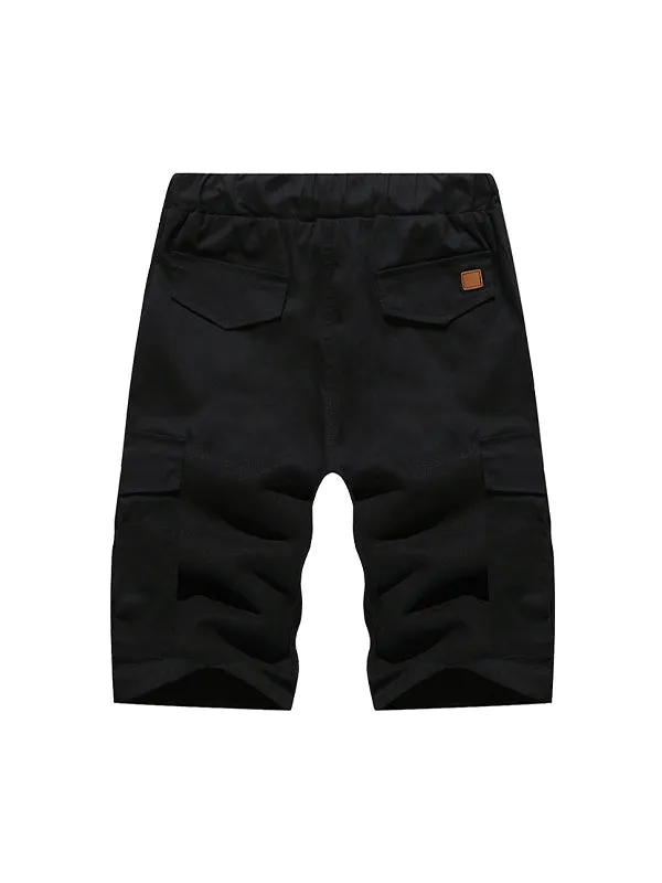 Men's Japanese Workwear Multi-Pocket Trousers Cargo Shorts