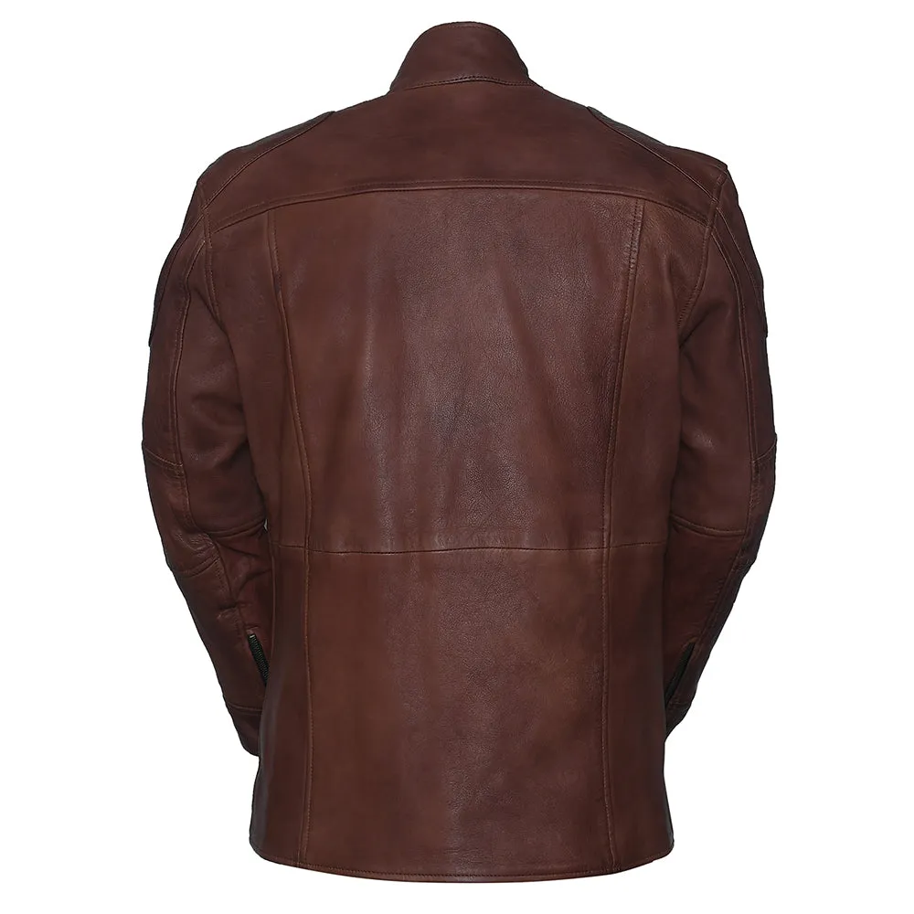 Mens Premium Field Master Leather Brown Coat