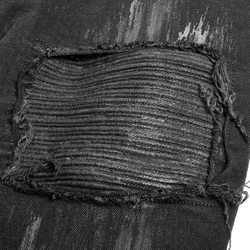 Men's Punk Distressed Jeans