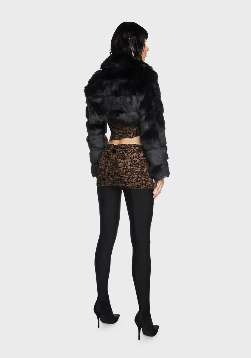 Midnight Crowd Favorite Faux Fur Jacket