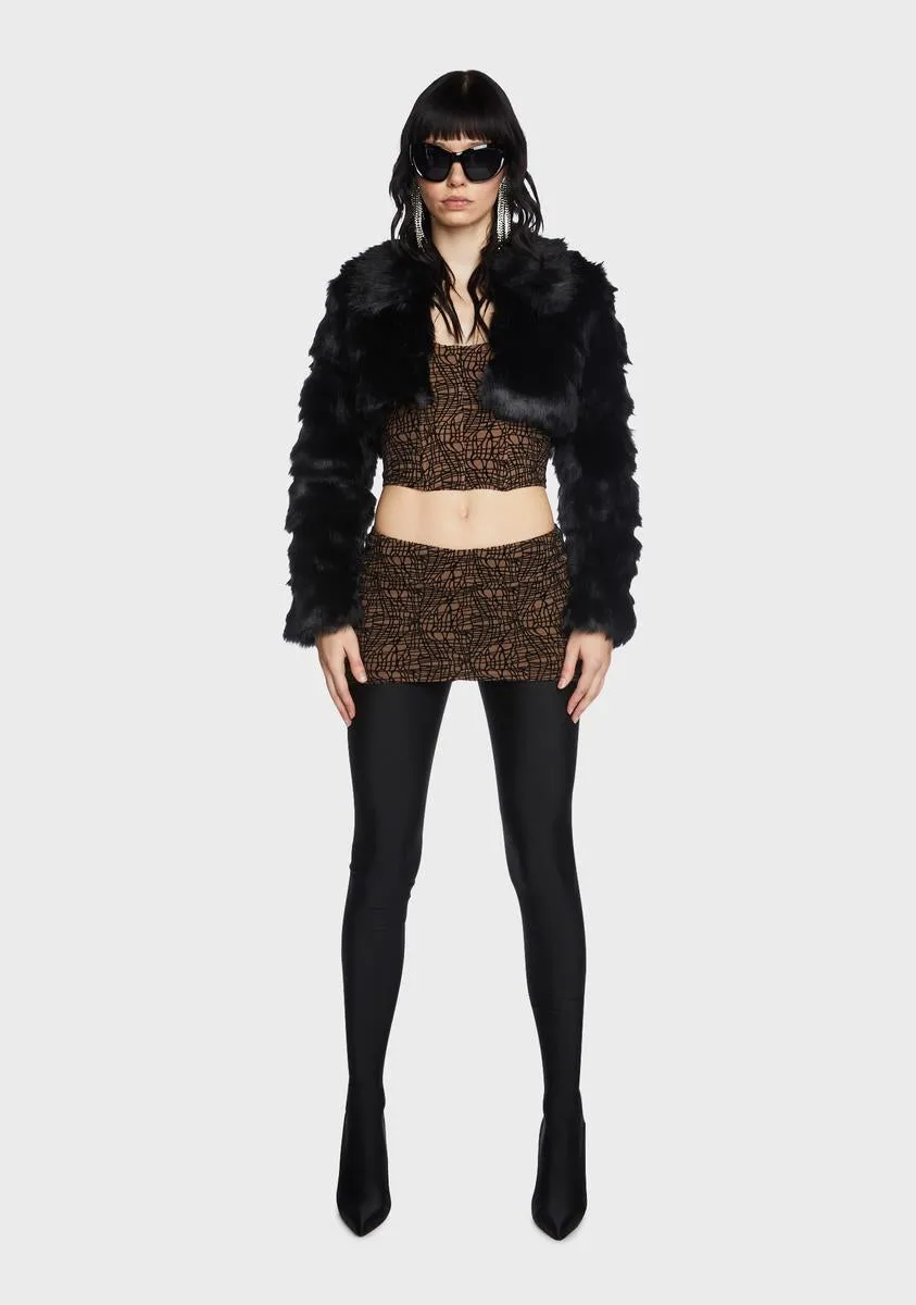 Midnight Crowd Favorite Faux Fur Jacket