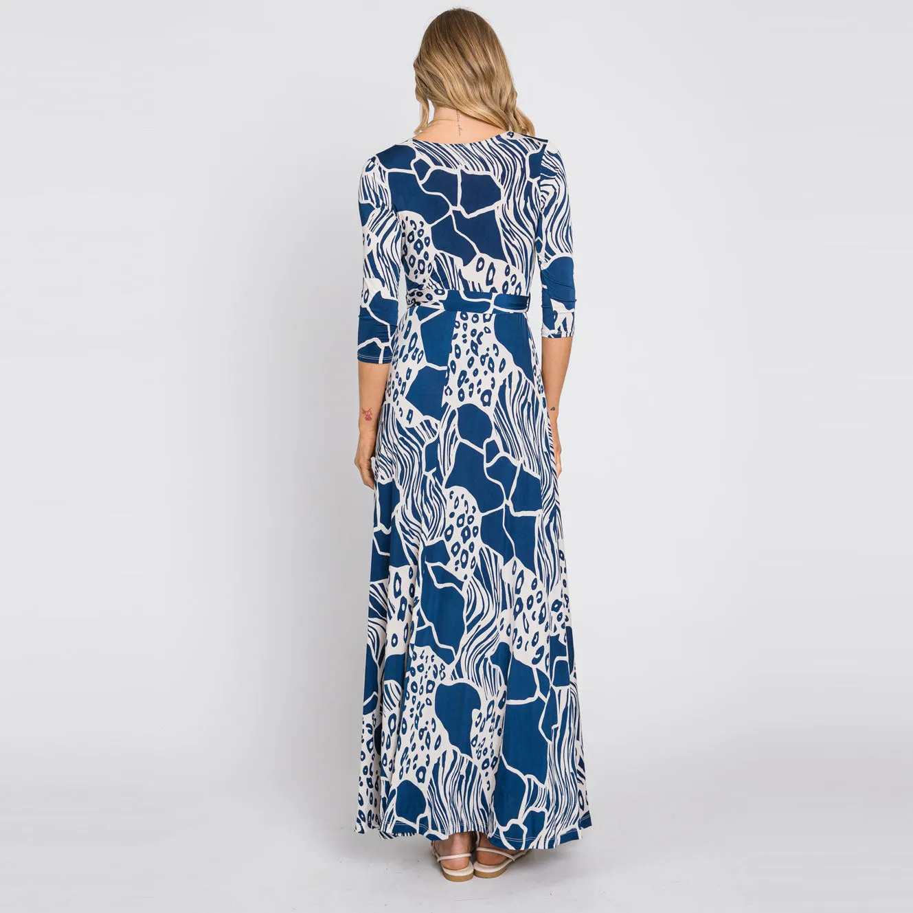 Midnight Mirage Venechia Maxi Wrap Dress