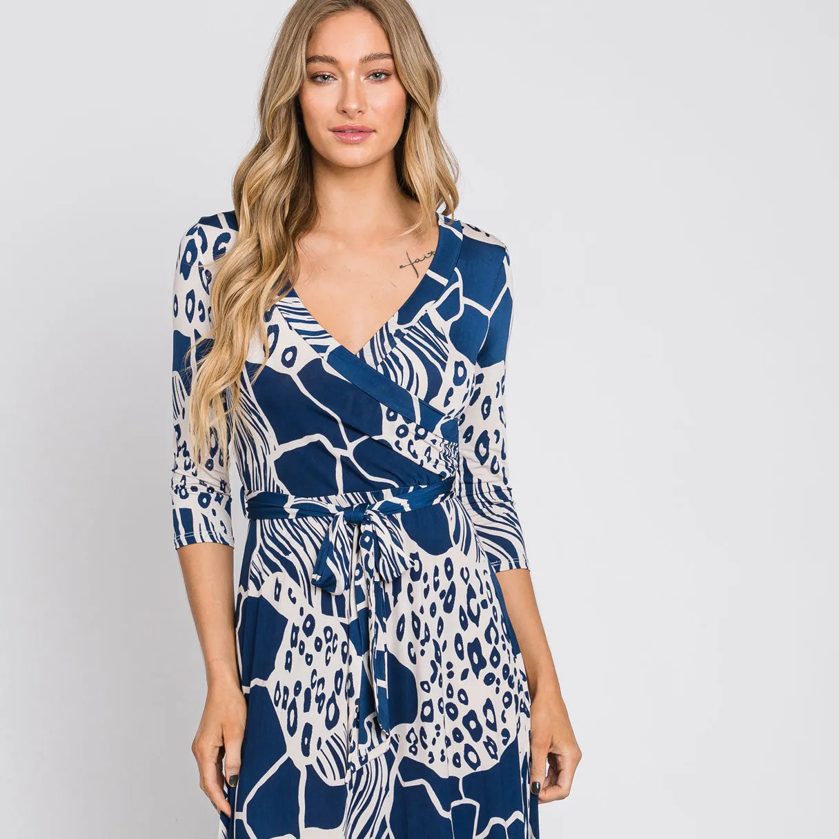 Midnight Mirage Venechia Maxi Wrap Dress