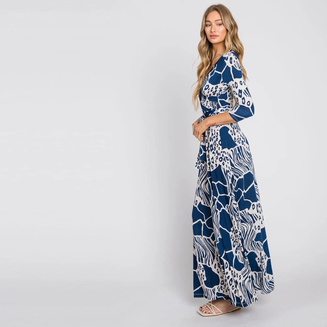 Midnight Mirage Venechia Maxi Wrap Dress