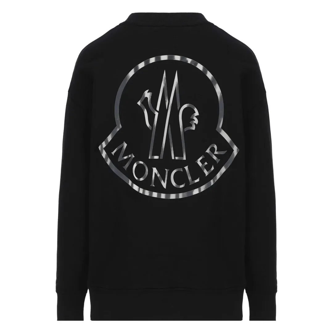 Moncler Detailed Logo On Back Black Sweatshirt