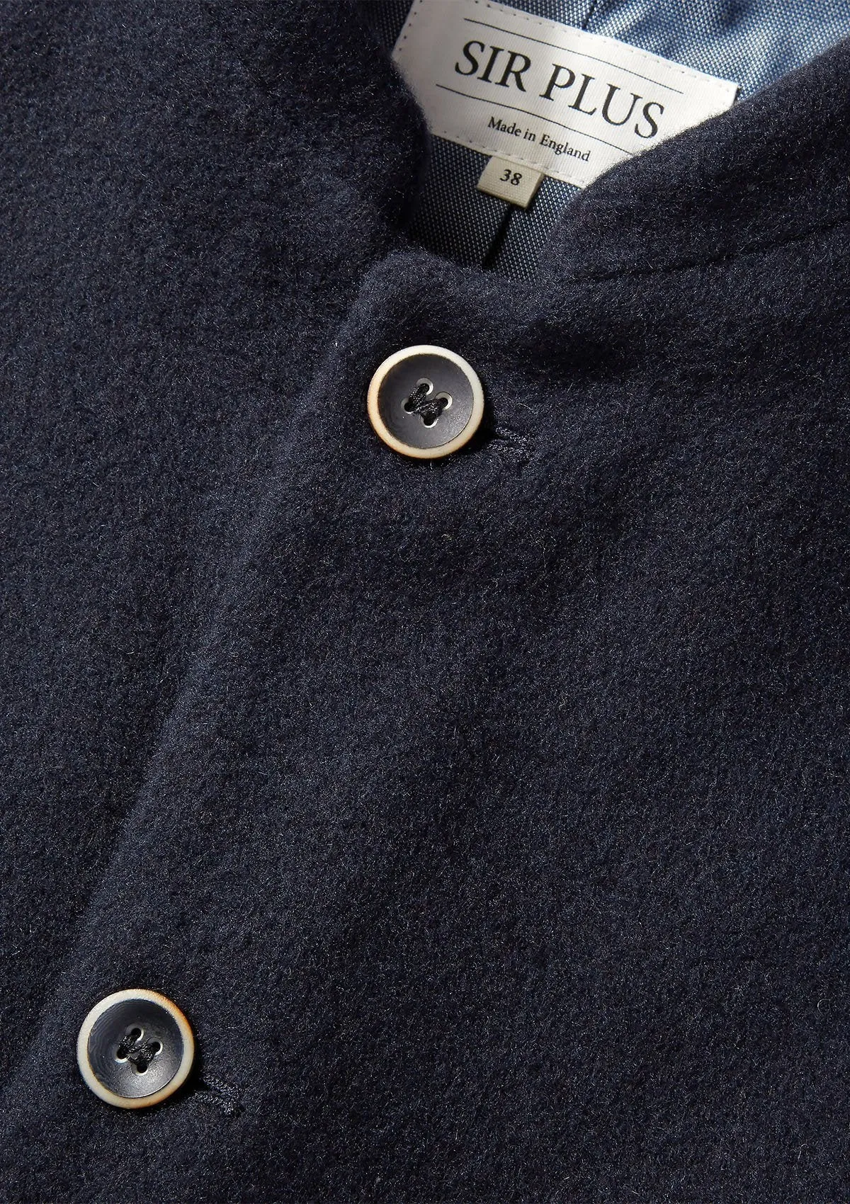 Navy Cashmere Nehru Jacket