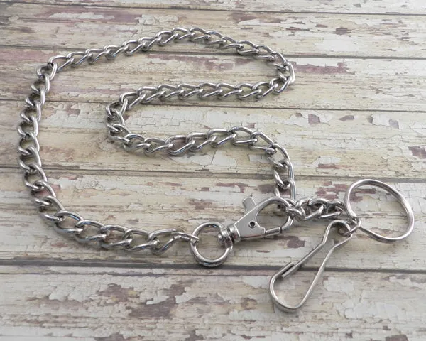 Necklace Punk Leash Chain with Hardware