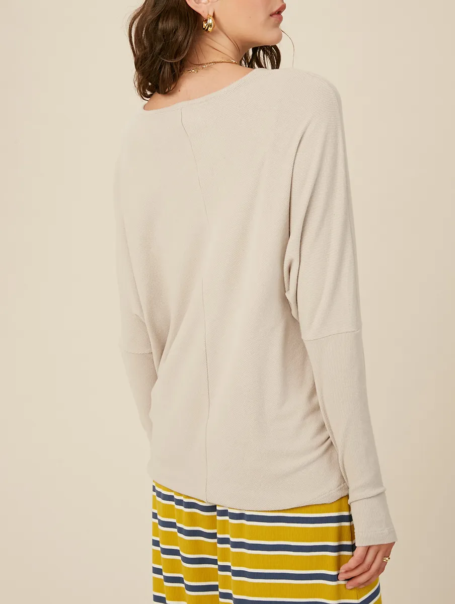 Out On Top Ribbed V-Neck Top