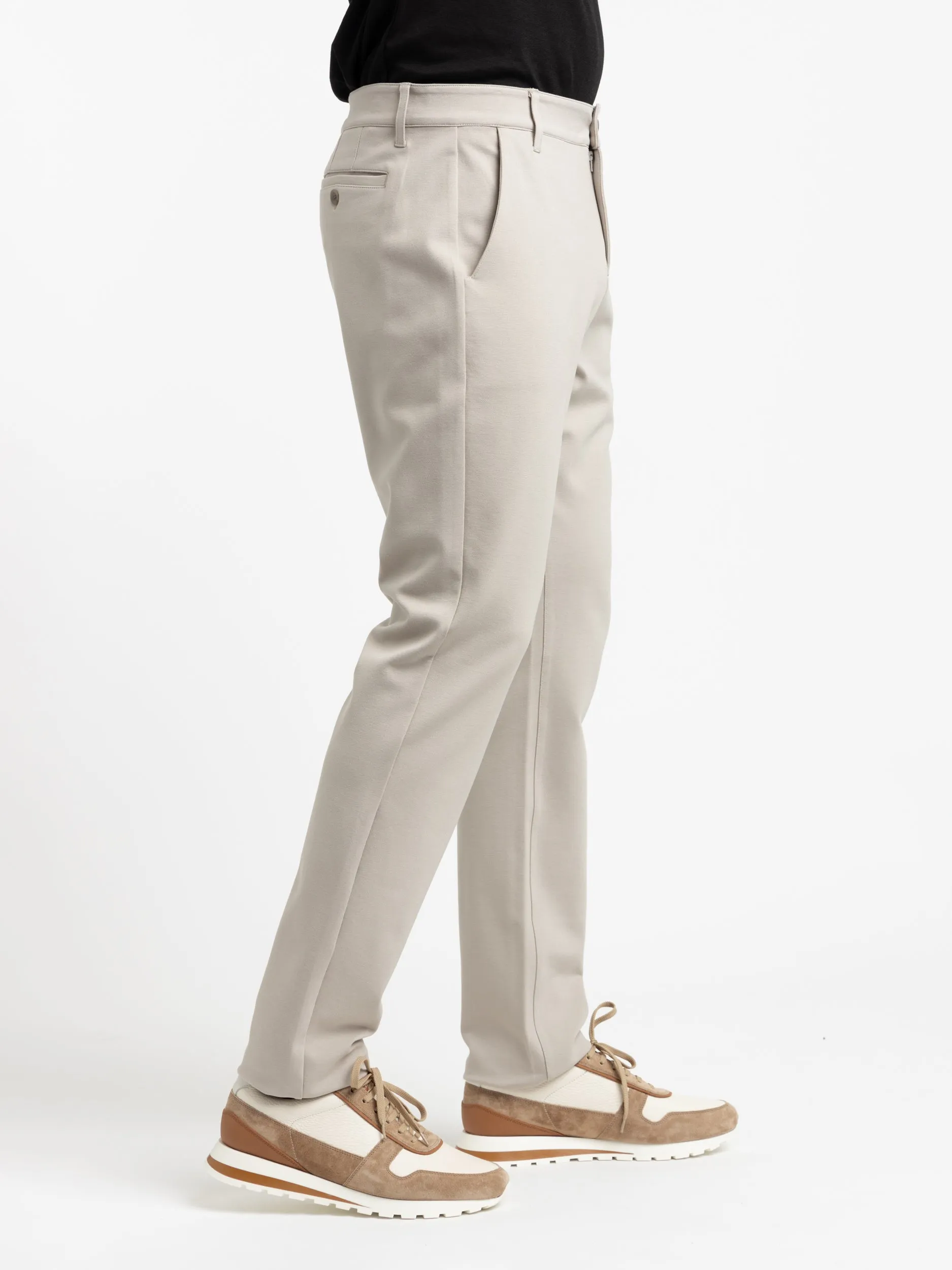 Oyster White Stafford Trousers