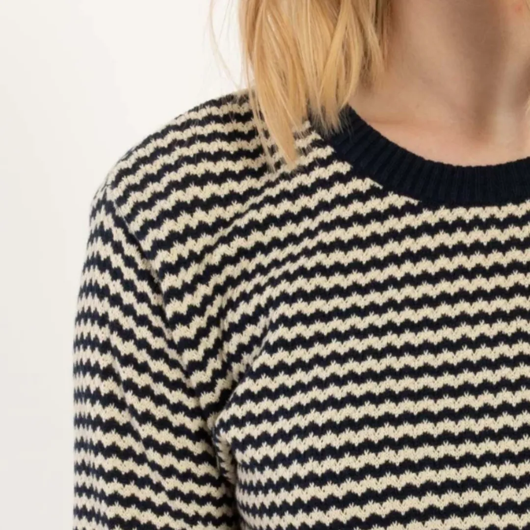 Pearl Knit Sweater - Navy/Chalk - WAS $129.95