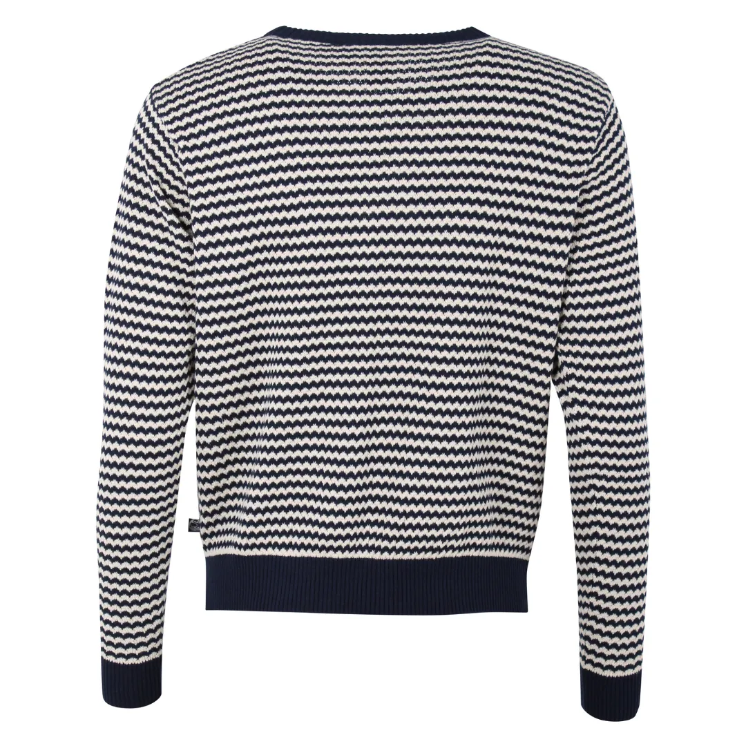 Pearl Knit Sweater - Navy/Chalk - WAS $129.95