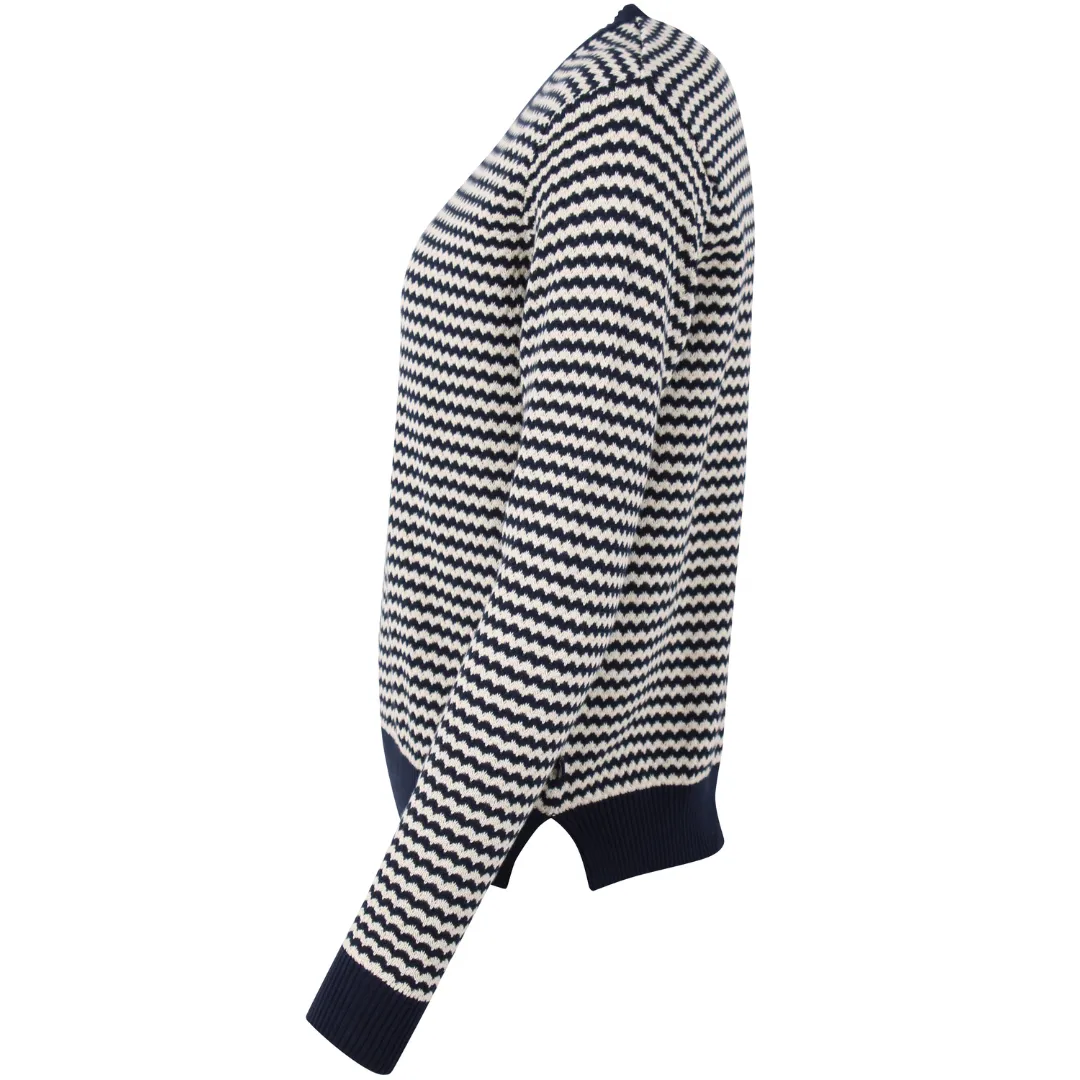 Pearl Knit Sweater - Navy/Chalk - WAS $129.95