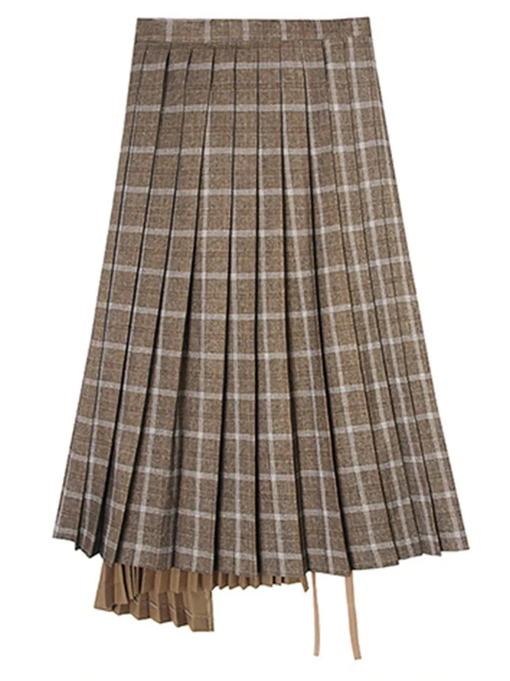 Plaid Pleated Skirt