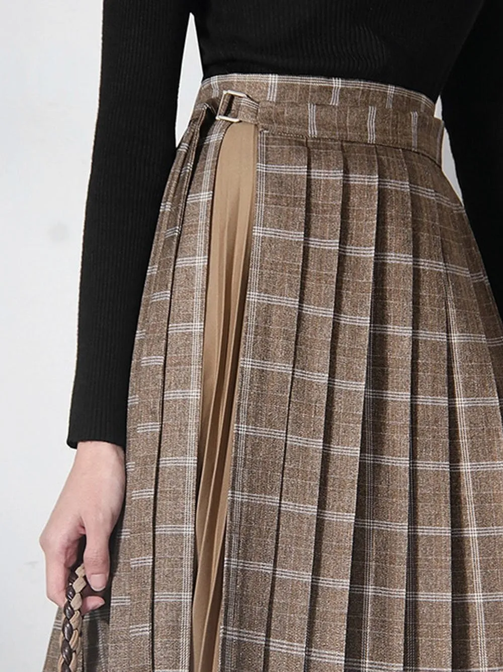 Plaid Pleated Skirt