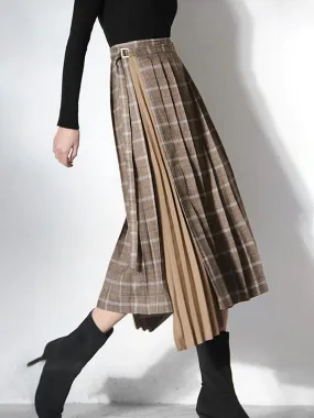 Plaid Pleated Skirt